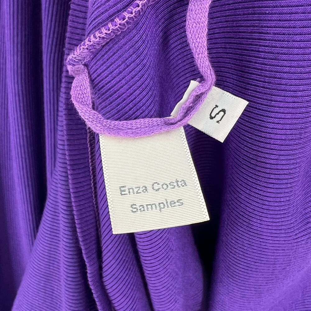 ENZA COSTA Silk Rib Essential Maxi Dress Womens Small Purple Tank Thin Strap NWT - Picture 8 of 13